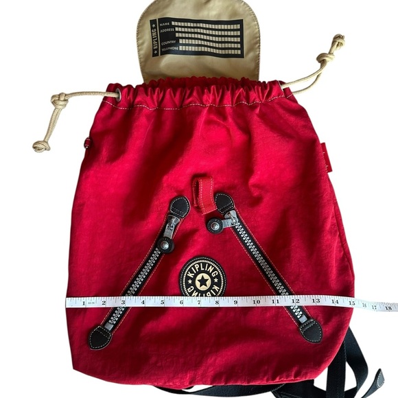 Kipling Red Drawstring Backpack - Picture 9 of 13